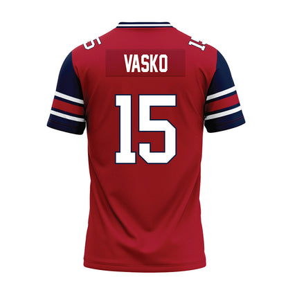 Liberty - NCAA Football : Ethan Vasko - Red Premium Football Jersey-1