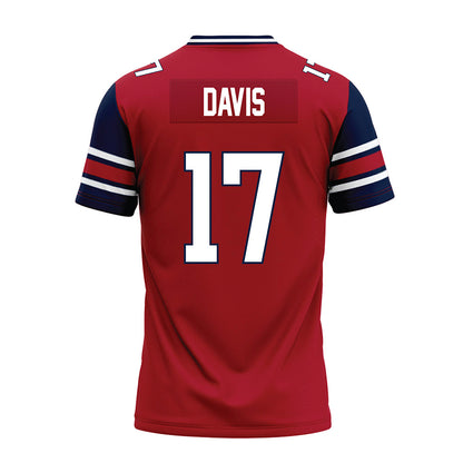 Liberty - NCAA Football : Jayden Davis - Red Premium Football Jersey-1