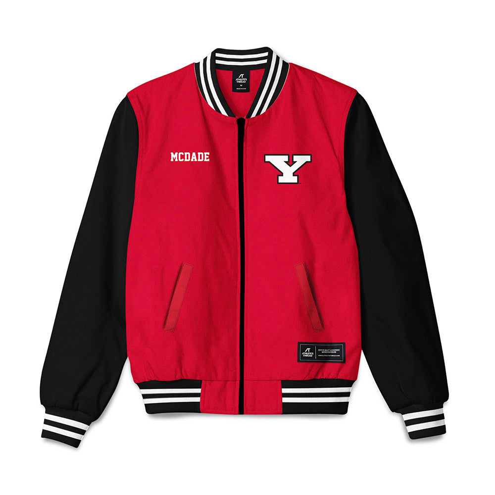 Youngstown State - NCAA Men's Swimming & Diving : Kyle McDade - Bomber Jacket-0