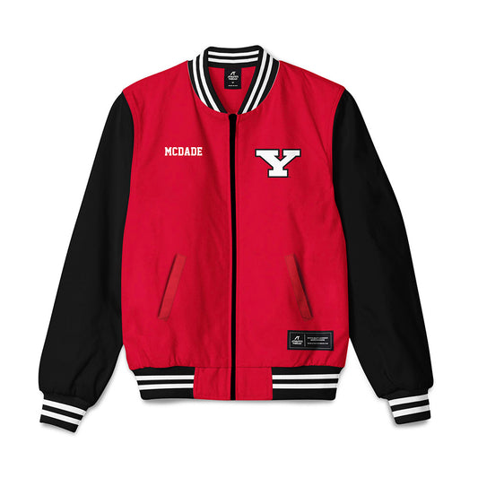 Youngstown State - NCAA Men's Swimming & Diving : Kyle McDade - Bomber Jacket-0