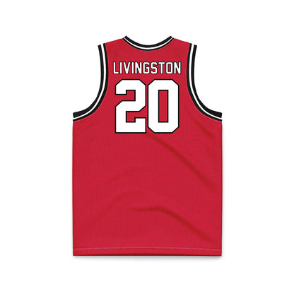 Youngstown State - NCAA Men's Basketball : Jamar Livingston - Red Basketball Jersey-1