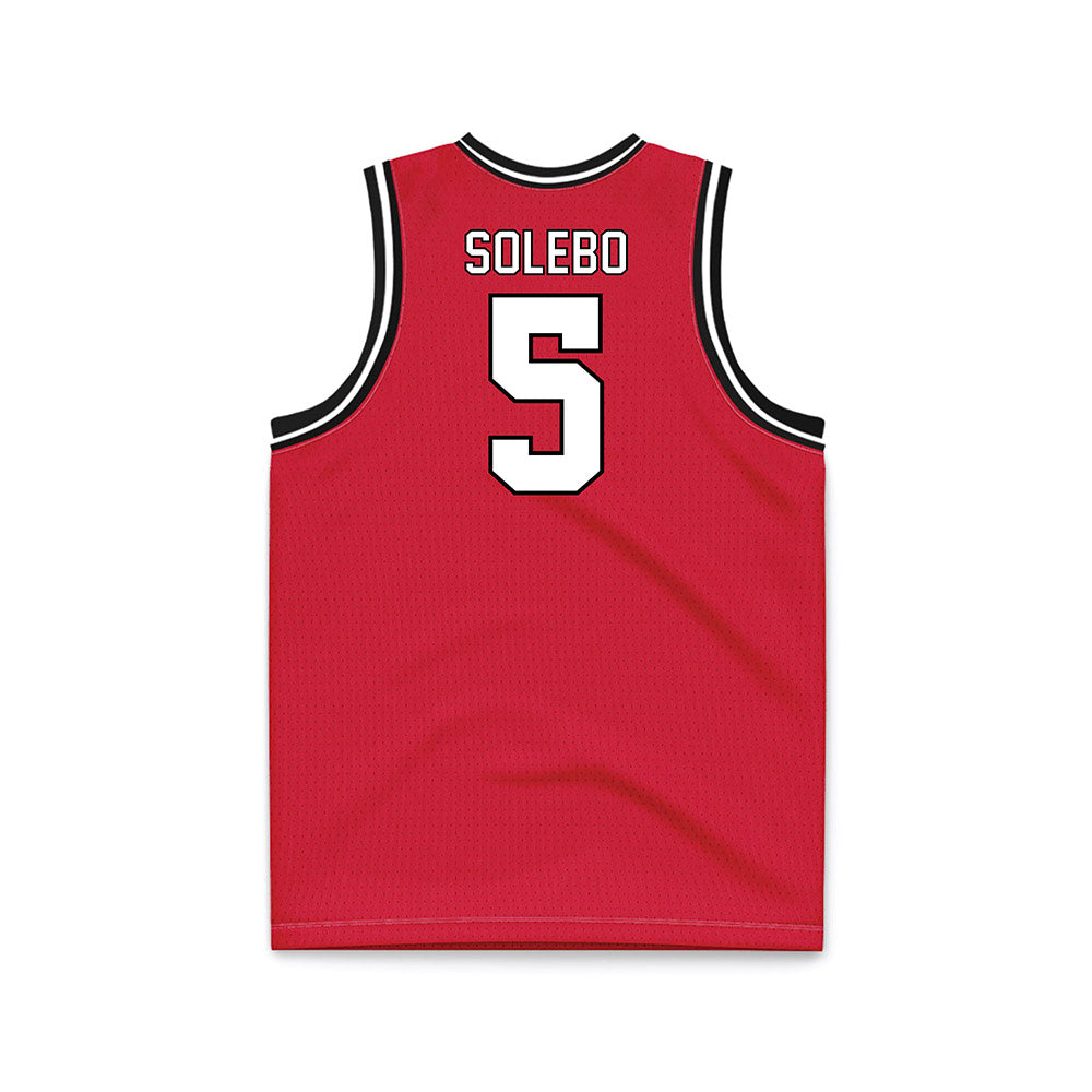 Youngstown State - NCAA Men's Basketball : Shaheed Solebo - Red Basketball Jersey-1