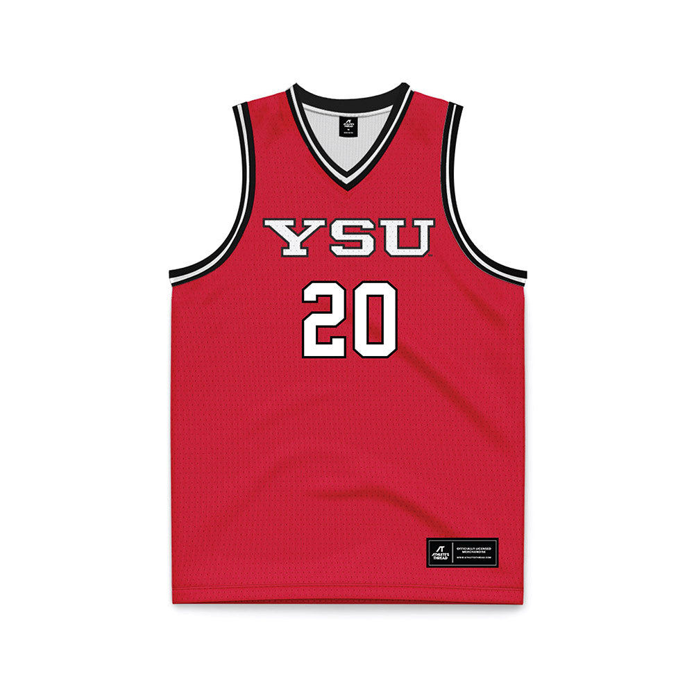 Youngstown State - NCAA Men's Basketball : Jamar Livingston - Red Basketball Jersey-0