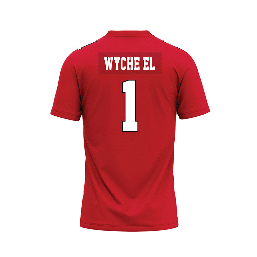 Youngstown State - NCAA Football : Lynn Wyche El - Red Premium Football Jersey-1