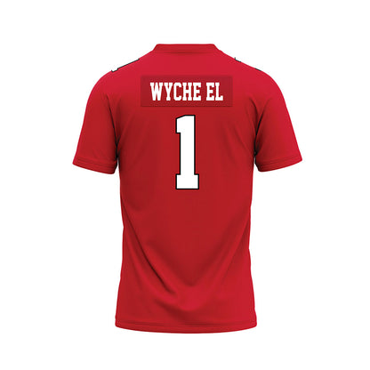 Youngstown State - NCAA Football : Lynn Wyche El - Red Premium Football Jersey-1