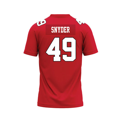 Youngstown State - NCAA Football : AJ Snyder - Red Premium Football Jersey-1