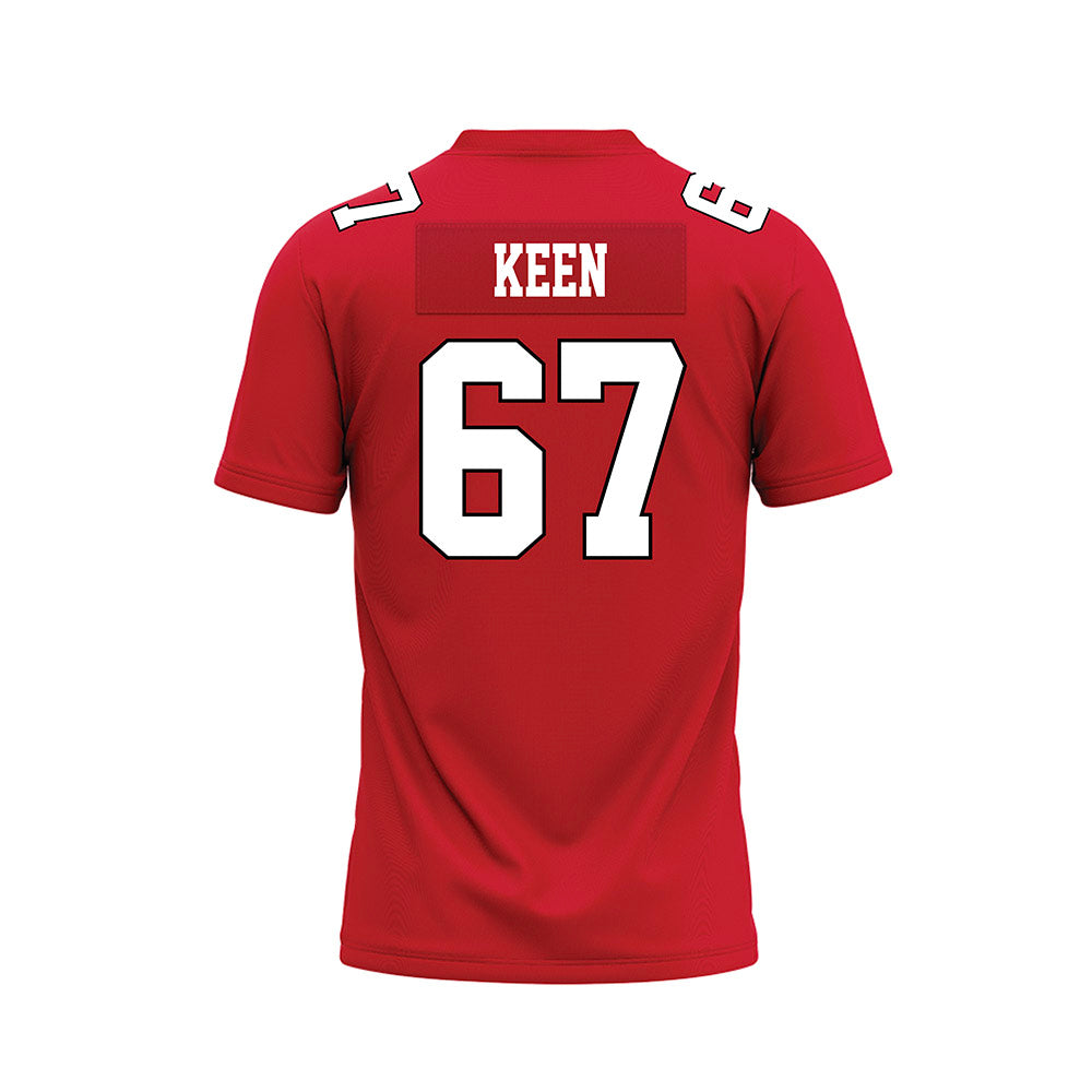 Youngstown State - NCAA Football : Van Keen - Red Premium Football Jersey-1