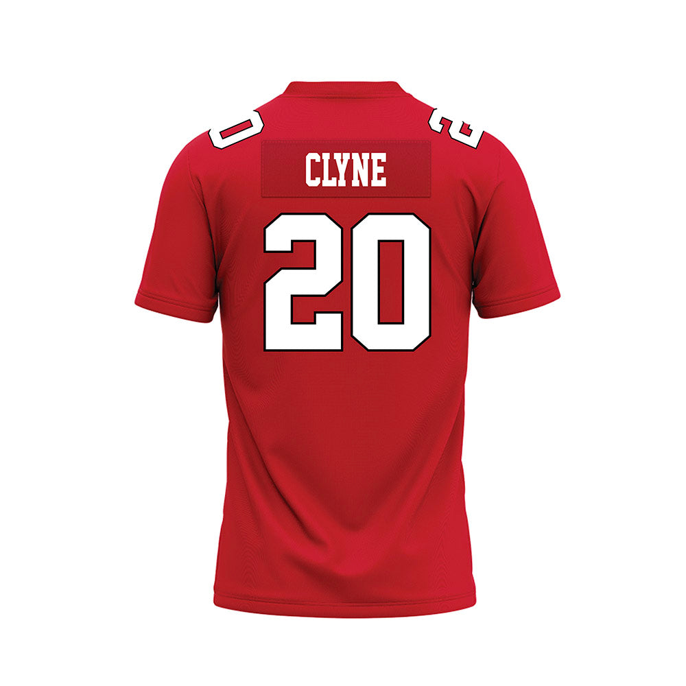 Youngstown State - NCAA Football : Stanley Clyne - Red Premium Football Jersey-1