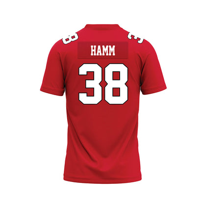 Youngstown State - NCAA Football : Joe Hamm - Red Premium Football Jersey-1