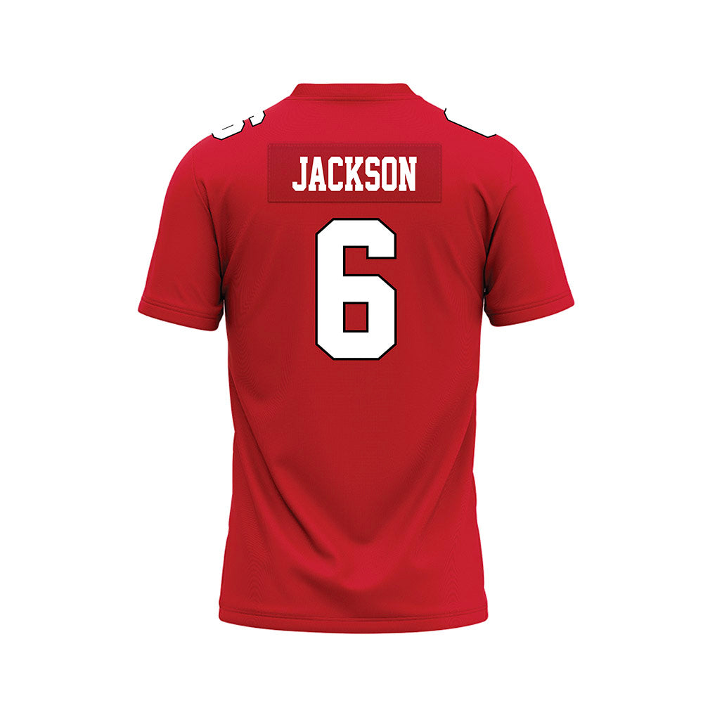 Youngstown State - NCAA Football : Julius Jackson - Red Premium Football Jersey-1