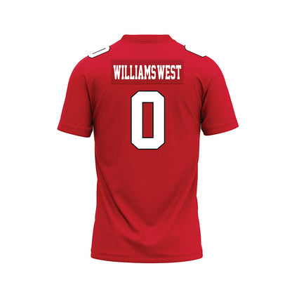 Youngstown State - NCAA Football : Jussiah Williams-West - Red Premium Football Jersey-1