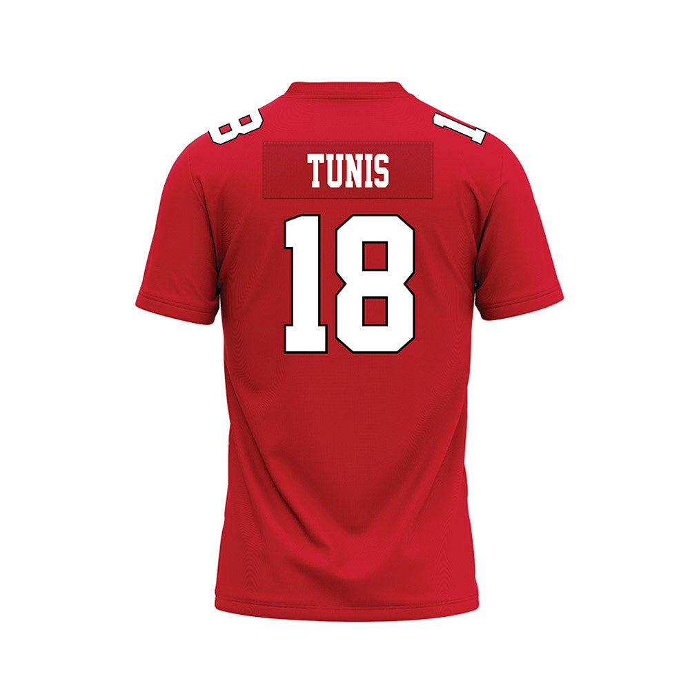 Youngstown State - NCAA Football : Darvens Tunis - Red Premium Football Jersey-1