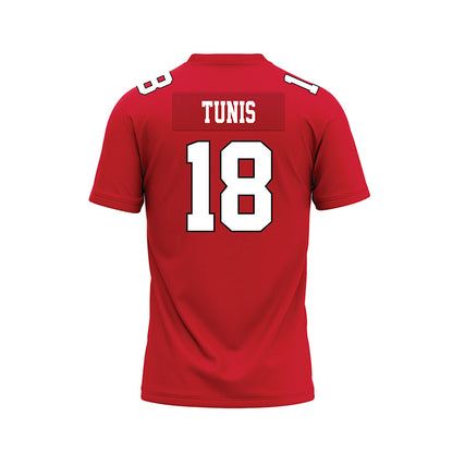 Youngstown State - NCAA Football : Darvens Tunis - Red Premium Football Jersey-1