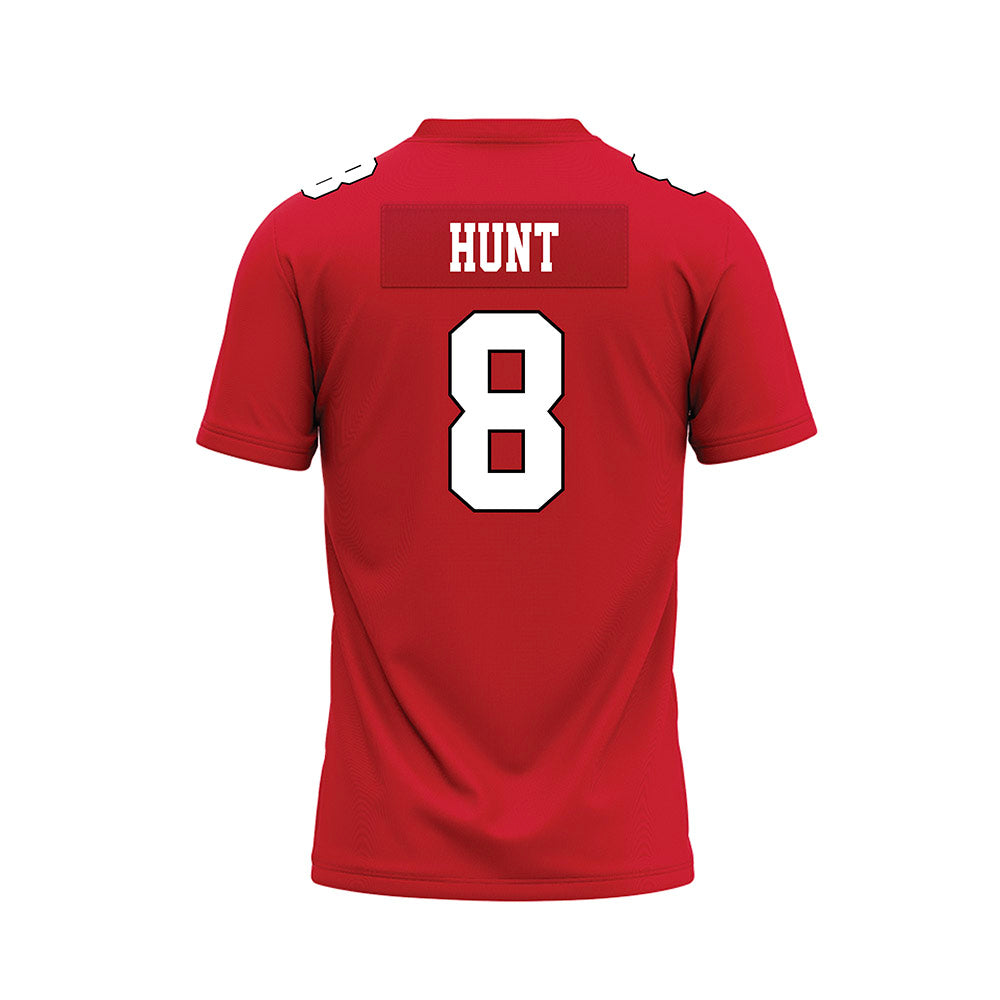 Youngstown State - NCAA Football : Bryan Hunt - Red Premium Football Jersey-1