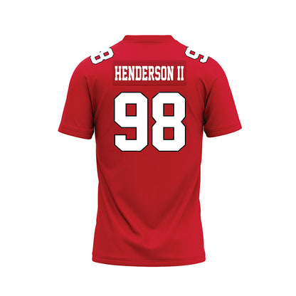 Youngstown State - NCAA Football : Marcus Henderson ii - Red Premium Football Jersey-1