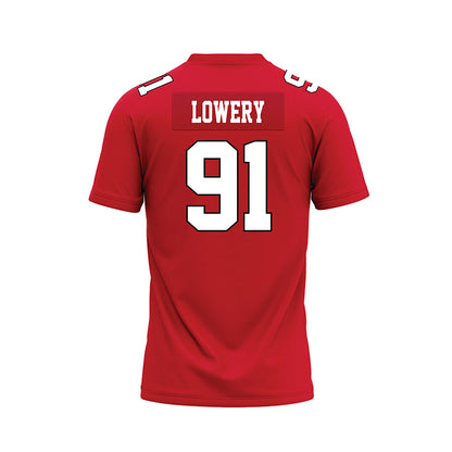Youngstown State - NCAA Football : Reighn Lowery - Red Premium Football Jersey-1