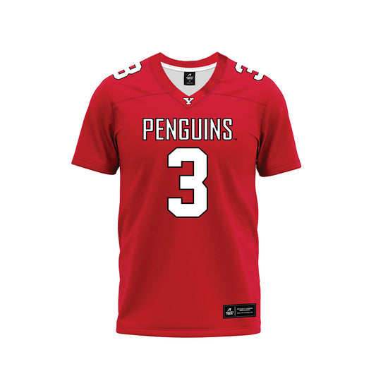Youngstown State - NCAA Football : Michael Wells - Red Premium Football Jersey-0