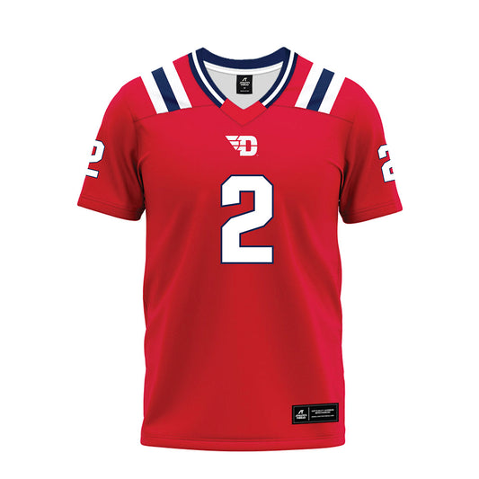 Dayton - NCAA Football : Donovan Weatherly - Red Premium Football Jersey-0