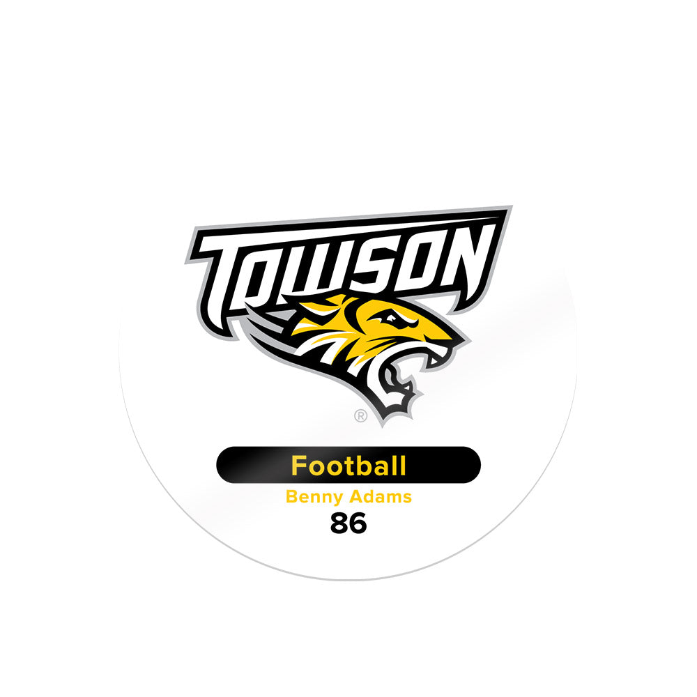Towson - NCAA Football : Benny Adams - Sticker-0