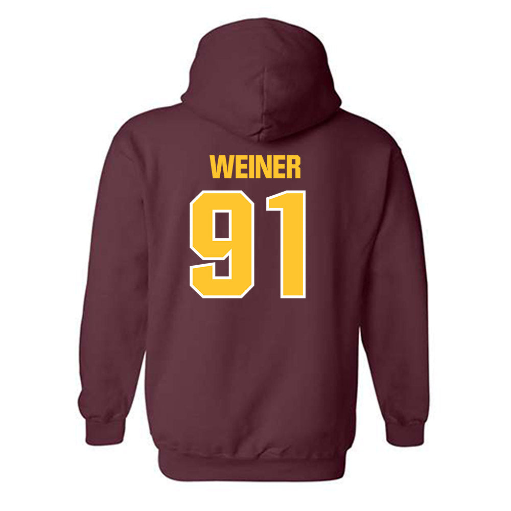 Central Michigan - NCAA Football : Aaron Weiner - Classic Shersey Hooded Sweatshirt-1