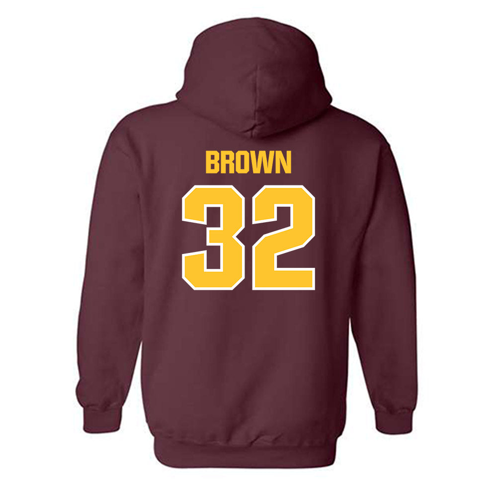 Central Michigan - NCAA Football : Donovan Brown - Classic Shersey Hooded Sweatshirt-1