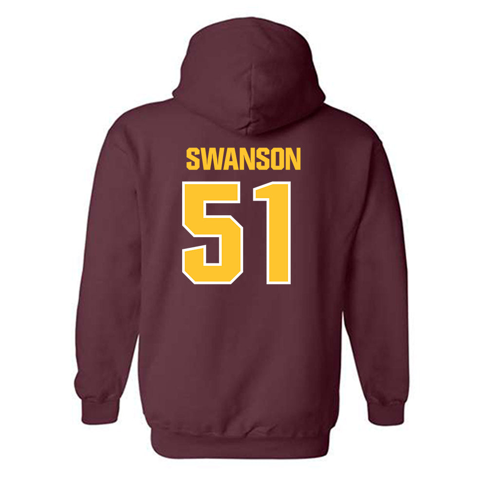 Central Michigan - NCAA Football : Landon Swanson - Classic Shersey Hooded Sweatshirt-1