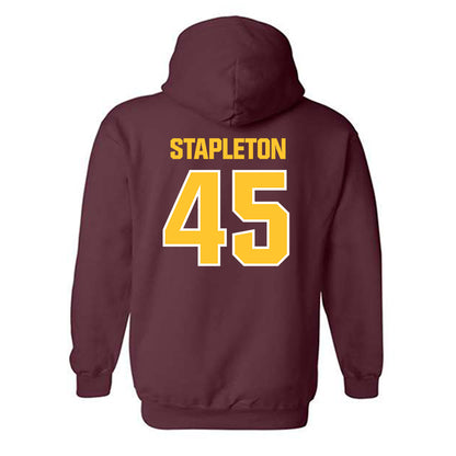 Central Michigan - NCAA Football : Jordan Stapleton - Classic Shersey Hooded Sweatshirt-1