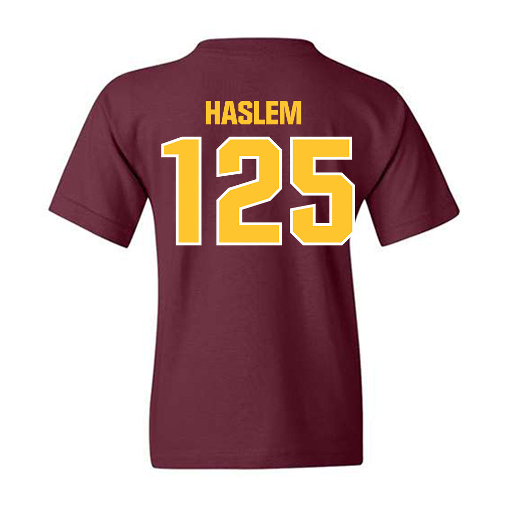 Central Michigan - NCAA Wrestling : Cristian Haslem - Classic Shersey Youth T-Shirt-1
