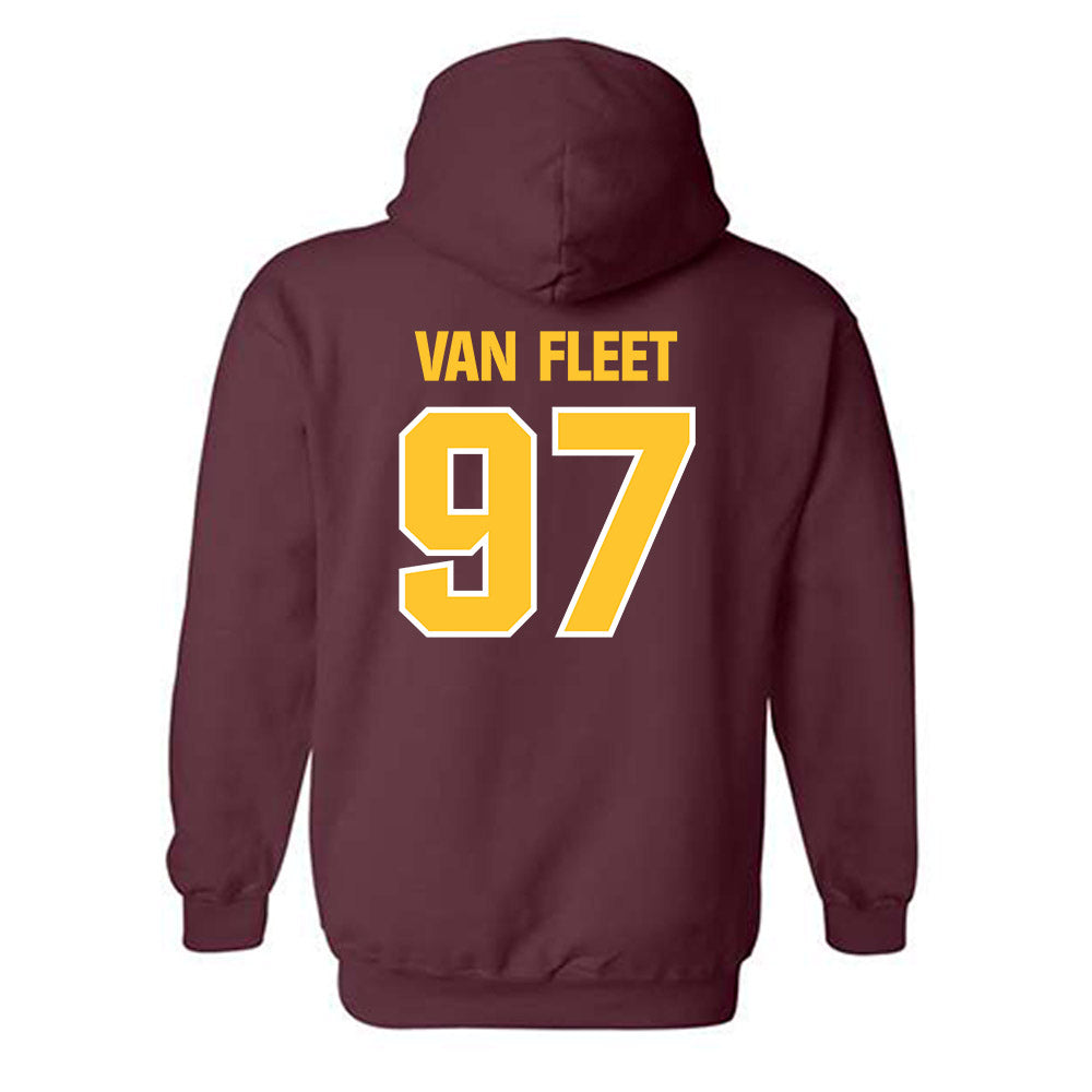 Central Michigan - NCAA Football : Maxwell Van Fleet - Classic Shersey Hooded Sweatshirt-1