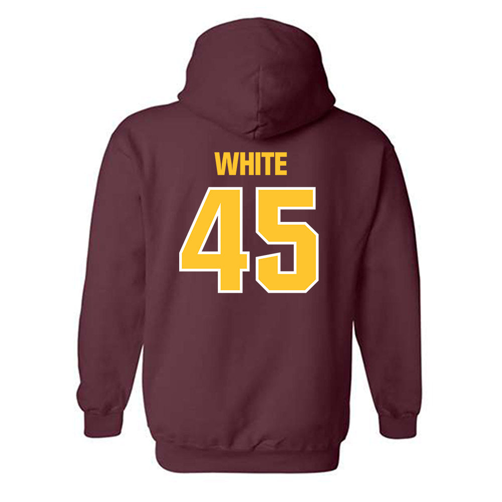 Central Michigan - NCAA Football : Xavier White - Classic Shersey Hooded Sweatshirt-1