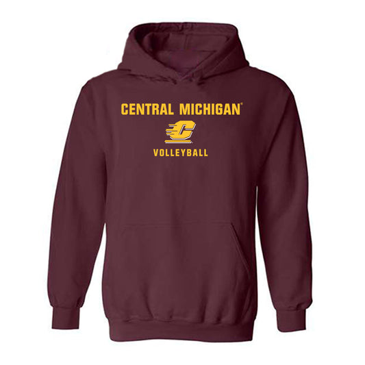 Central Michigan - NCAA Women's Volleyball : Lilly Mullholand - Classic Shersey Hooded Sweatshirt-0