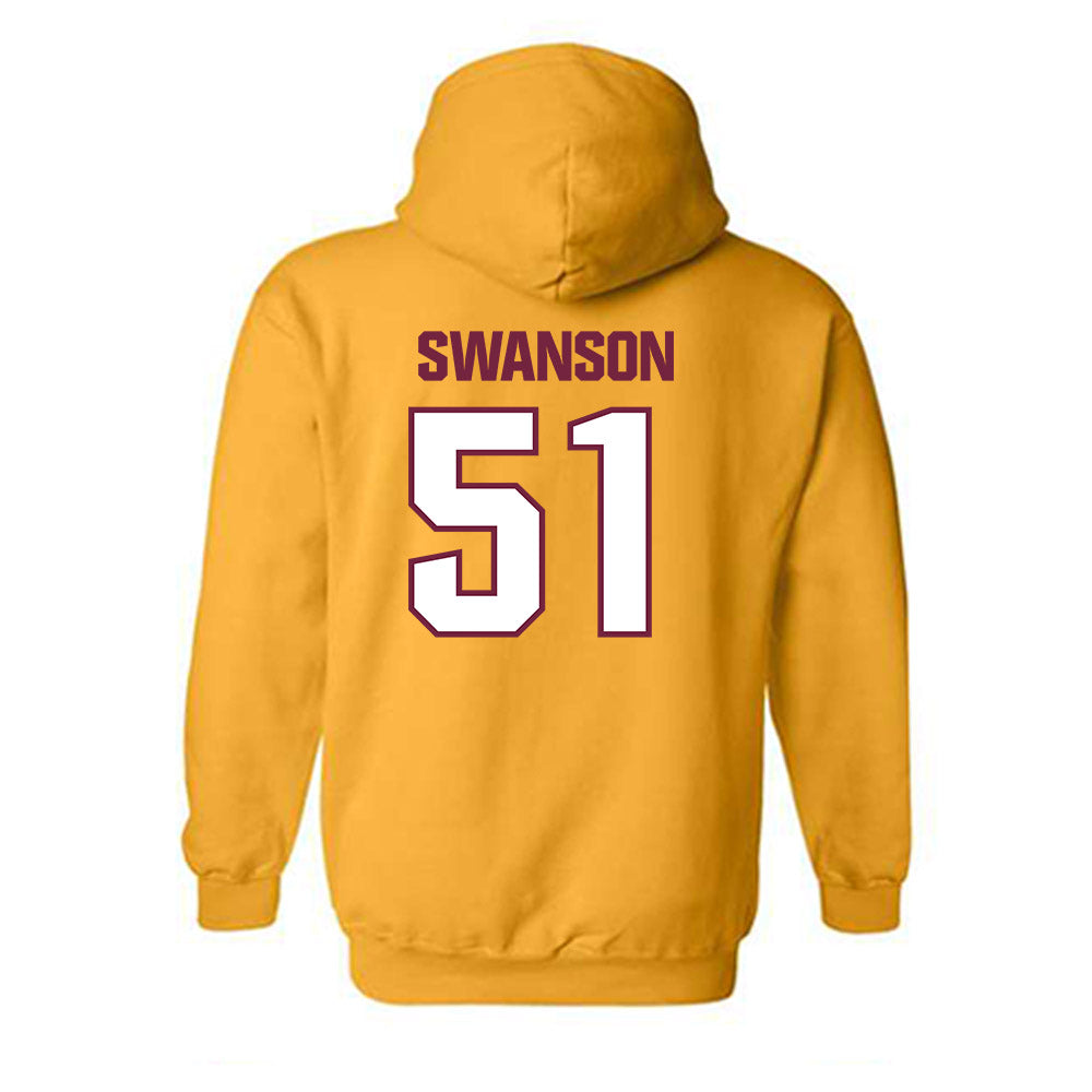 Central Michigan - NCAA Football : Landon Swanson - Classic Shersey Hooded Sweatshirt-1