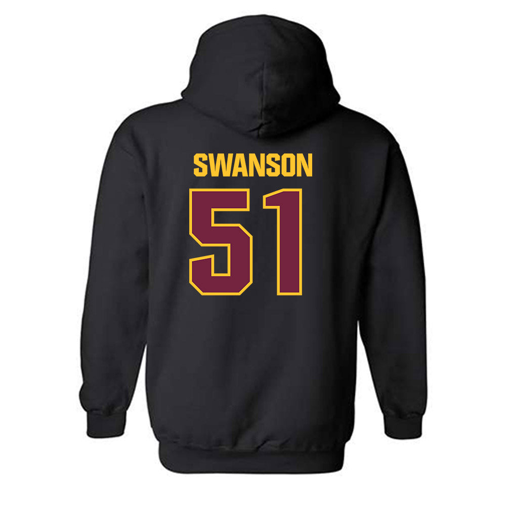 Central Michigan - NCAA Football : Landon Swanson - Classic Shersey Hooded Sweatshirt-1