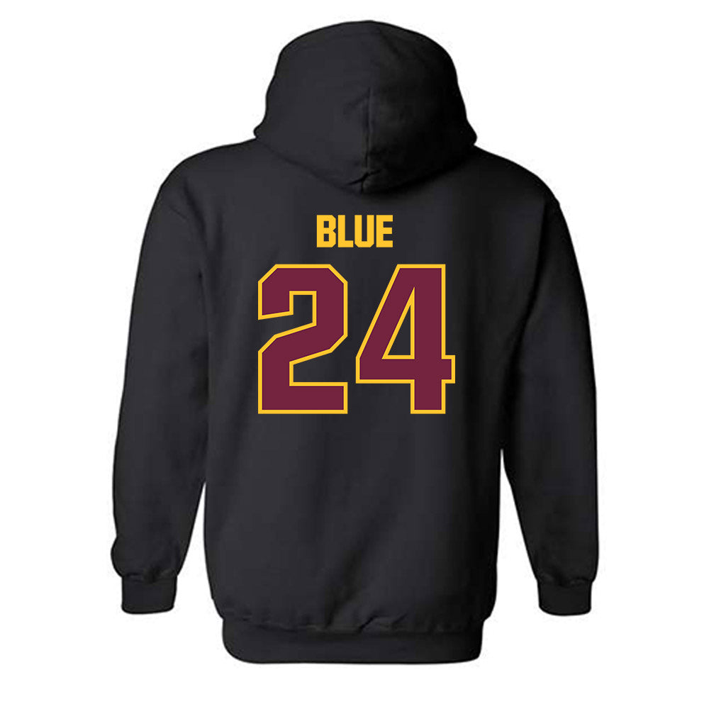 Central Michigan - NCAA Football : Vaughn Blue - Classic Shersey Hooded Sweatshirt-1