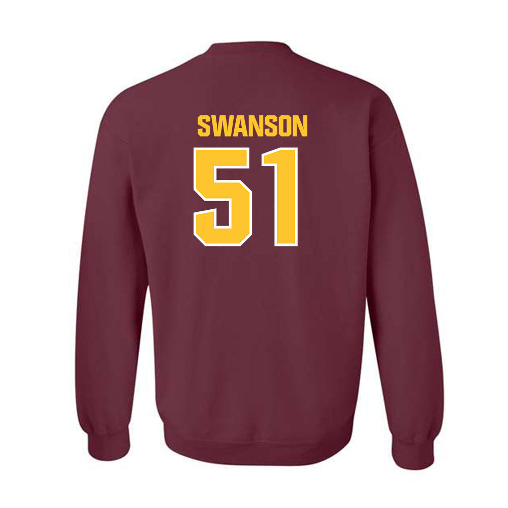 Central Michigan - NCAA Football : Landon Swanson - Classic Shersey Crewneck Sweatshirt-1