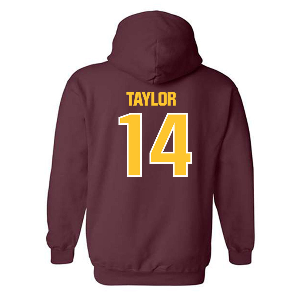 Central Michigan - NCAA Football : Justin Taylor - Classic Shersey Hooded Sweatshirt-1
