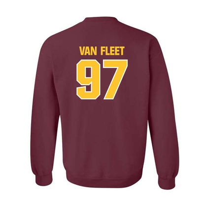 Central Michigan - NCAA Football : Maxwell Van Fleet - Classic Shersey Crewneck Sweatshirt-1