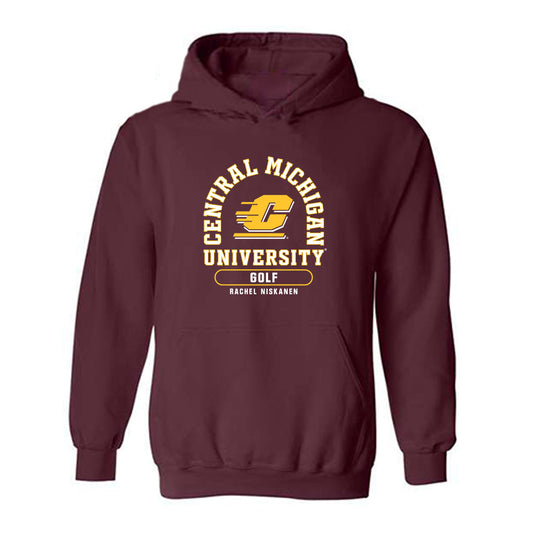 Central Michigan - NCAA Women's Golf : Rachel Niskanen - Classic Fashion Shersey Hooded Sweatshirt-0