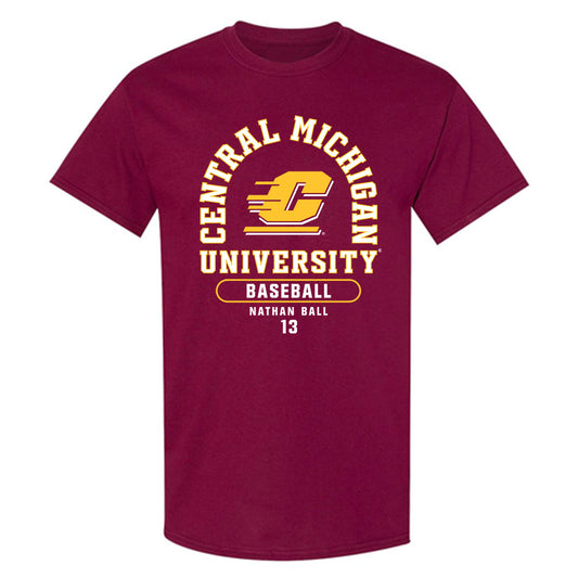 Central Michigan - NCAA Baseball : Nathan Ball - Classic Fashion Shersey T-Shirt
