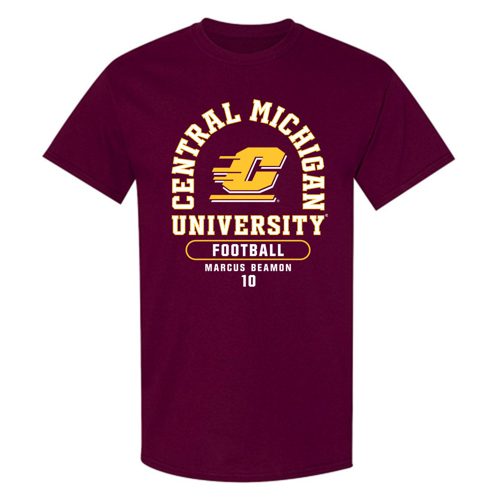 Central Michigan - NCAA Football : Marcus Beamon - Classic Fashion Shersey T-Shirt-0