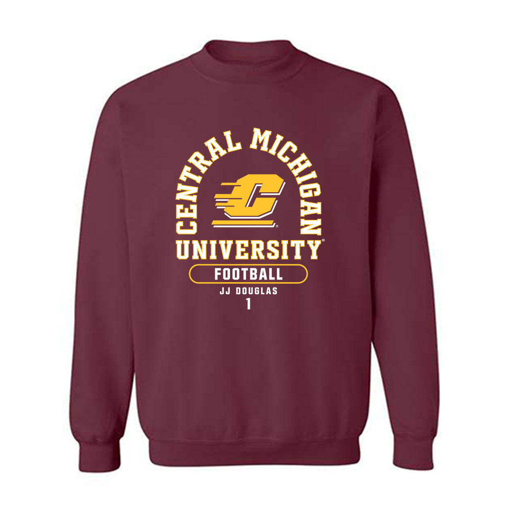Central Michigan - NCAA Football : JJ Douglas - Classic Fashion Shersey Crewneck Sweatshirt-0