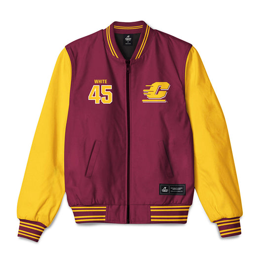 Central Michigan - NCAA Football : Xavier White - Bomber Jacket-0