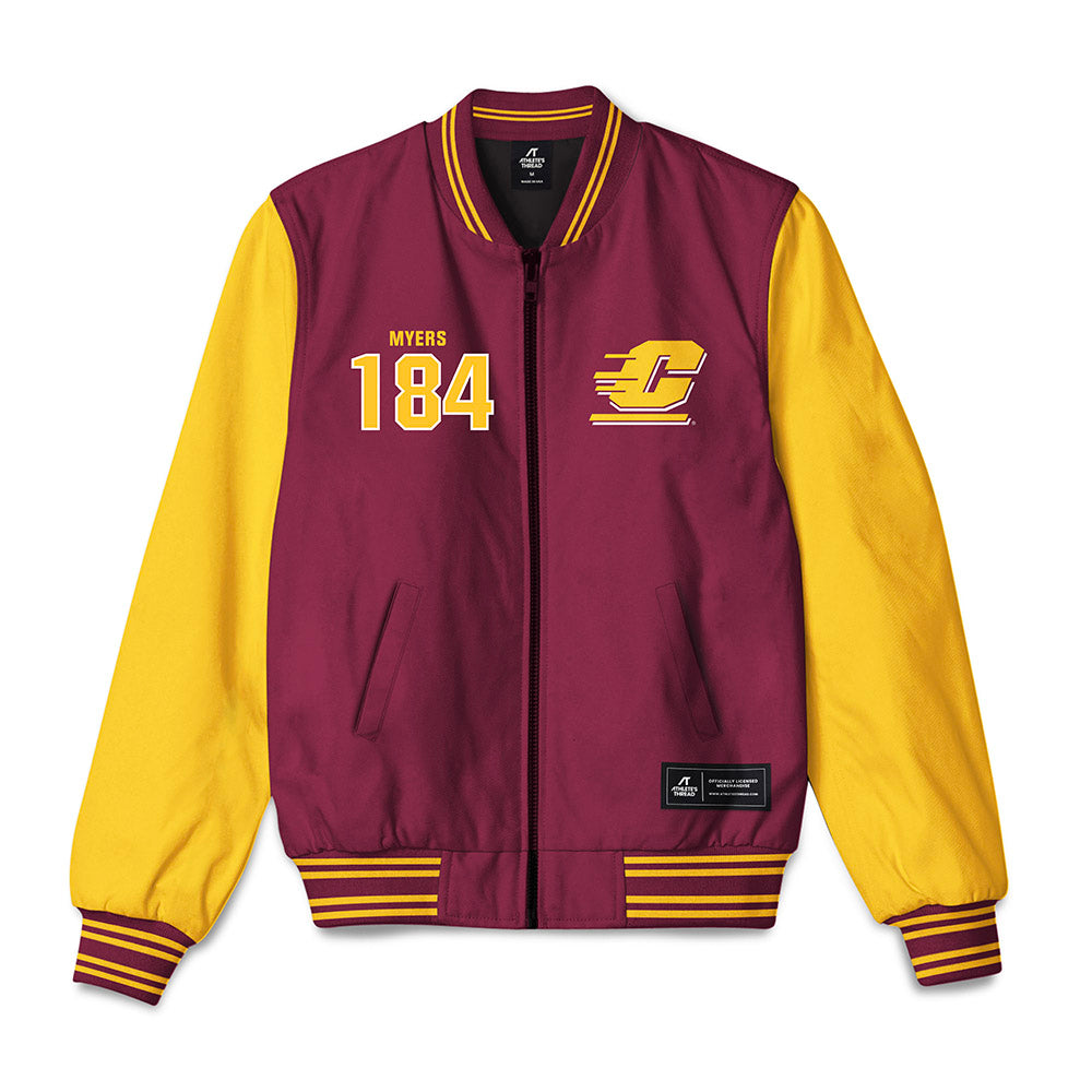 Central Michigan - NCAA Wrestling : Trey Myers - Bomber Jacket-0