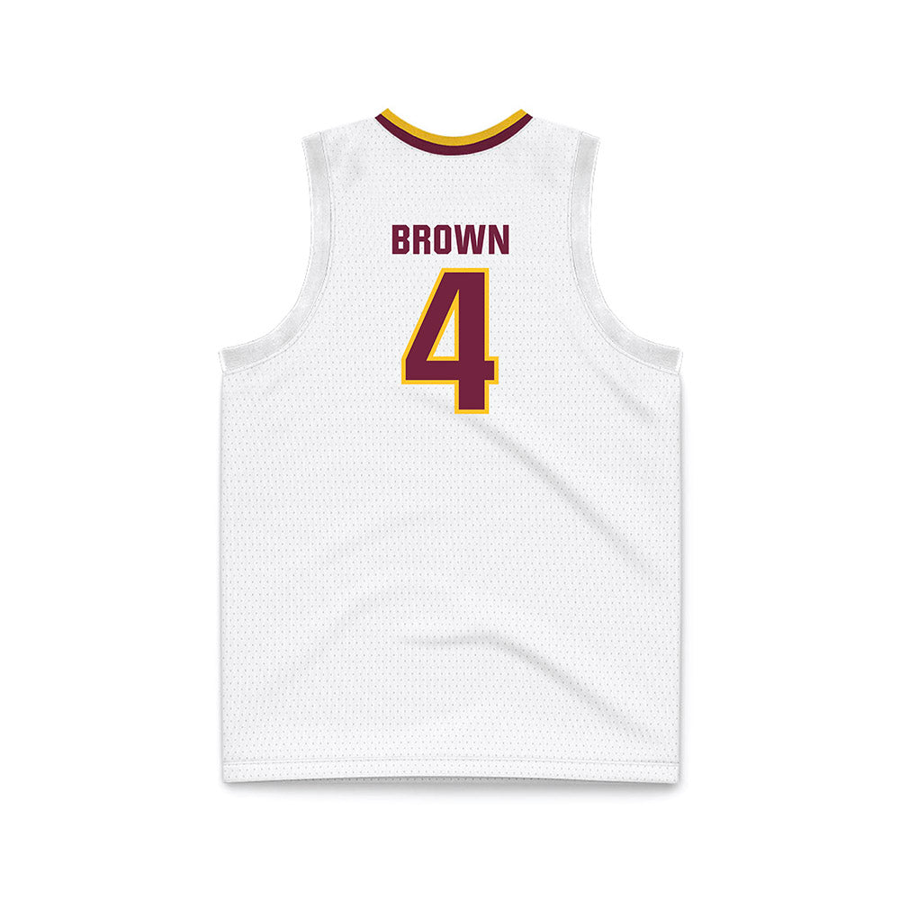 Central Michigan - NCAA Women's Basketball : Sarah Brown - White Basketball Jersey-1