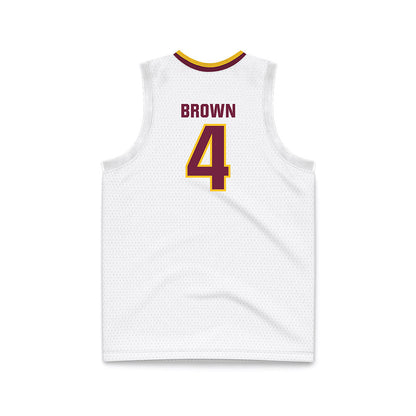 Central Michigan - NCAA Women's Basketball : Sarah Brown - White Basketball Jersey-1