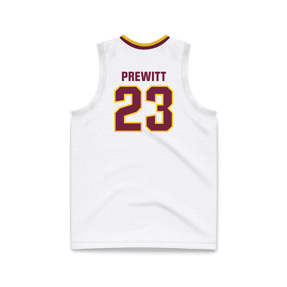 Central Michigan - NCAA Women's Basketball : Demetria Prewitt - White Basketball Jersey-1