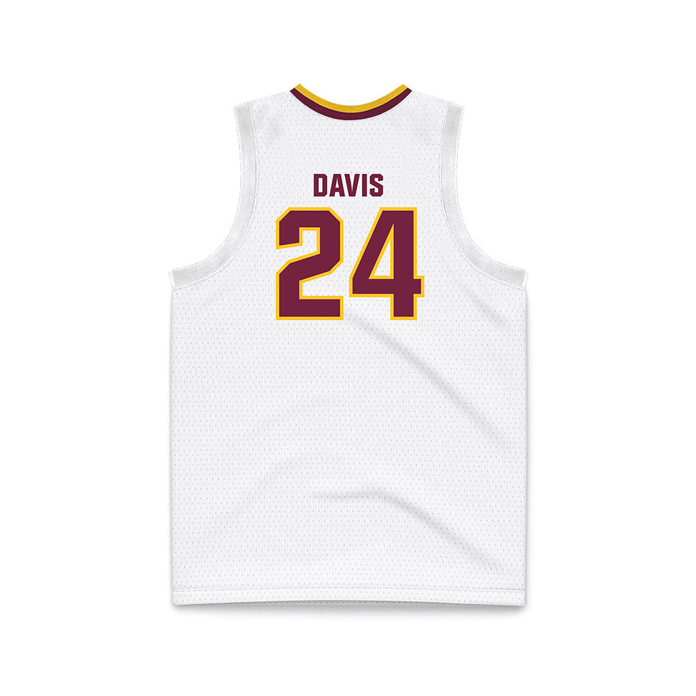 Central Michigan - NCAA Women's Basketball : Indya Davis - White Basketball Jersey-1