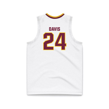 Central Michigan - NCAA Women's Basketball : Indya Davis - White Basketball Jersey-1