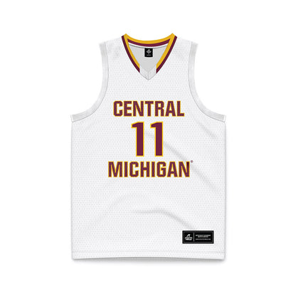 Central Michigan - NCAA Women's Basketball : Jailenn Green - White Basketball Jersey-0
