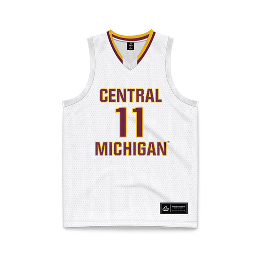 Central Michigan - NCAA Women's Basketball : Jailenn Green - White Basketball Jersey-0